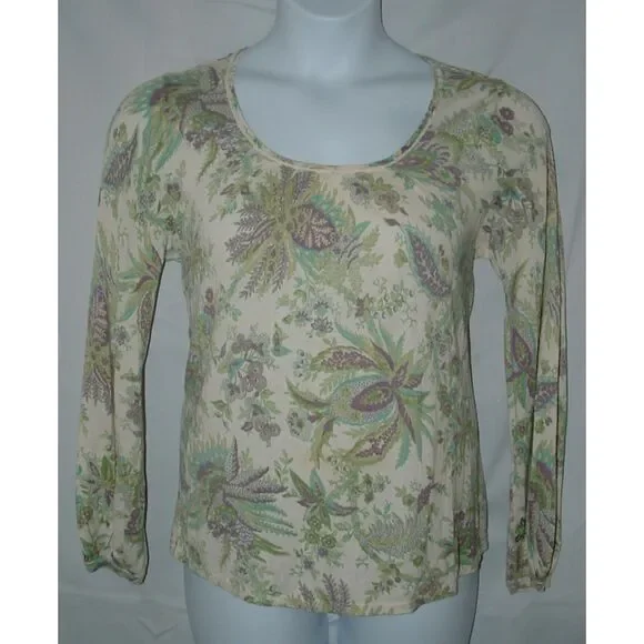 TALBOTS Multicolored Sz XL Petite Casual or Dress Lightweight Silk Blend Shirt - Picture 1 of 5